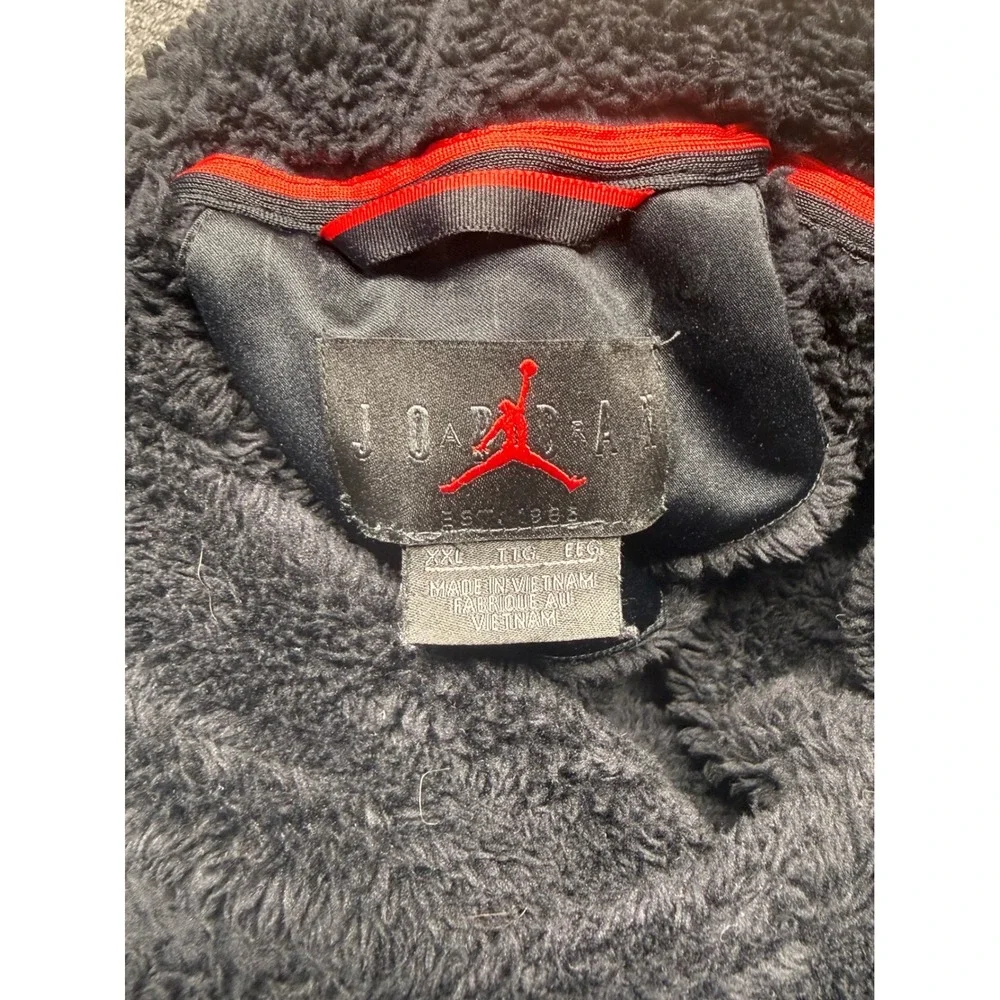 Jordan Mens Air Sherpa Fleece Hoodie Black Jumpman Logo Pullover XXL CV2253-010